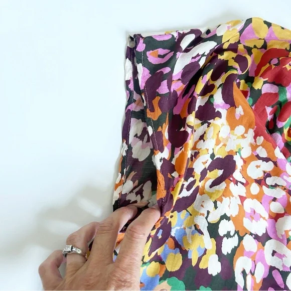 Velvet by Graham & Spencer | Women’s Red Purple Colorful Boxy Blouse Size M - Picture 7 of 7